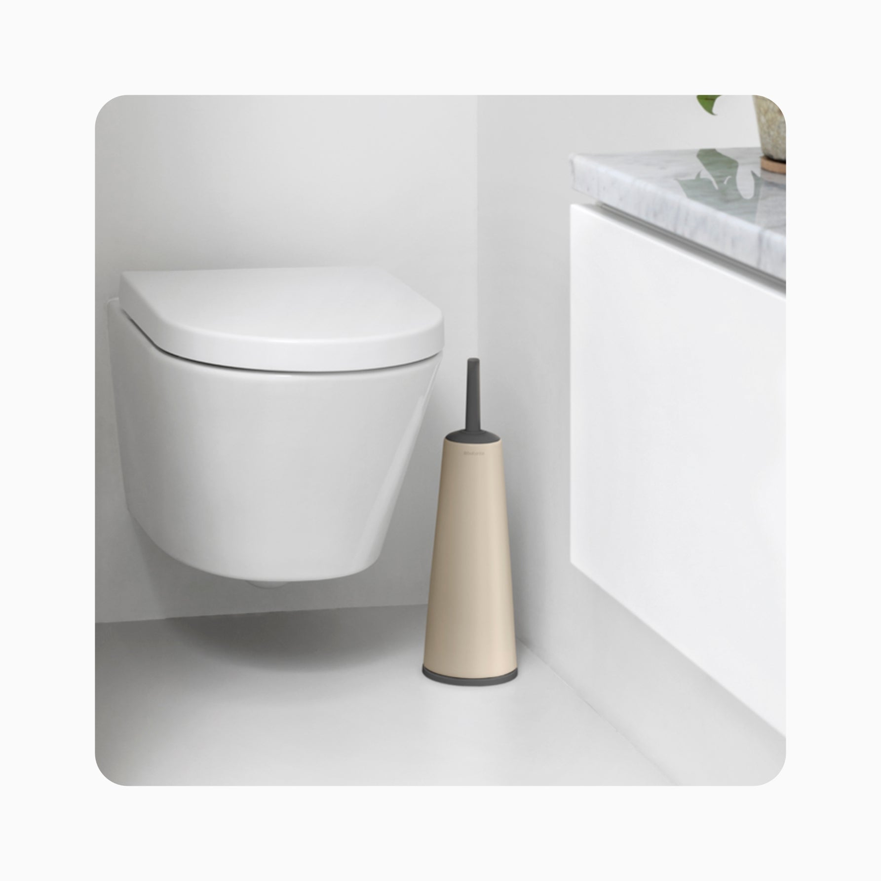 ReNew Toilet Brush and Holder - Soft Beige