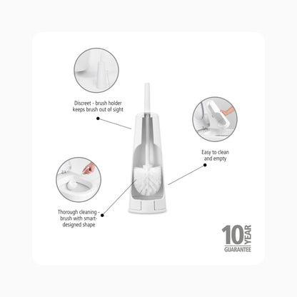 ReNew Toilet Brush and Holder - White