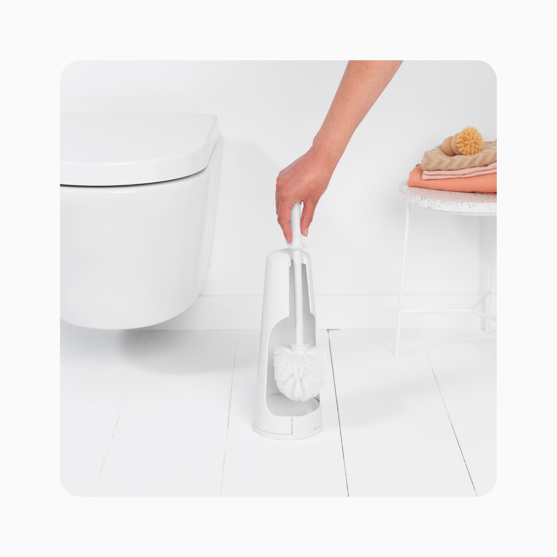 ReNew Toilet Brush and Holder - White