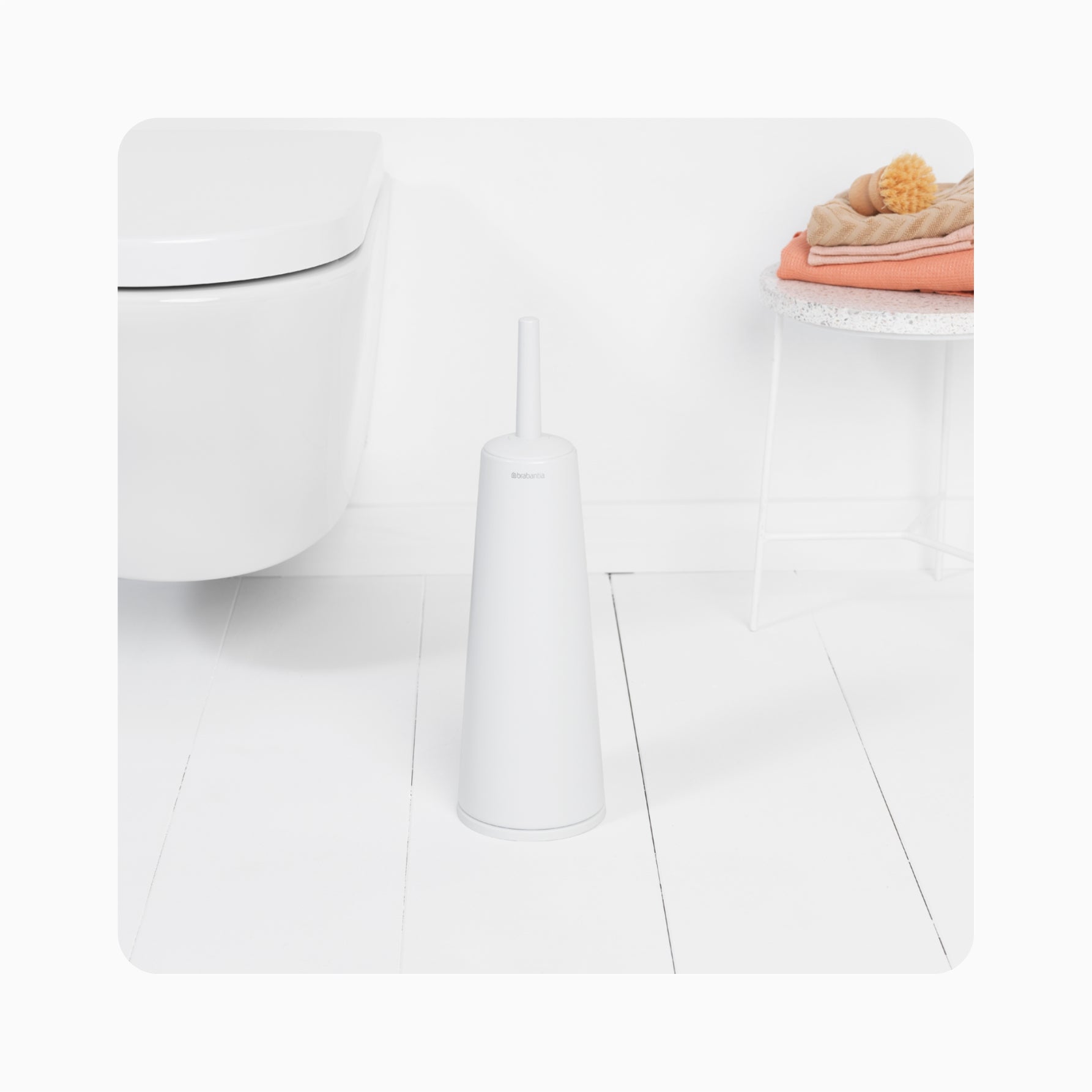ReNew Toilet Brush and Holder - White