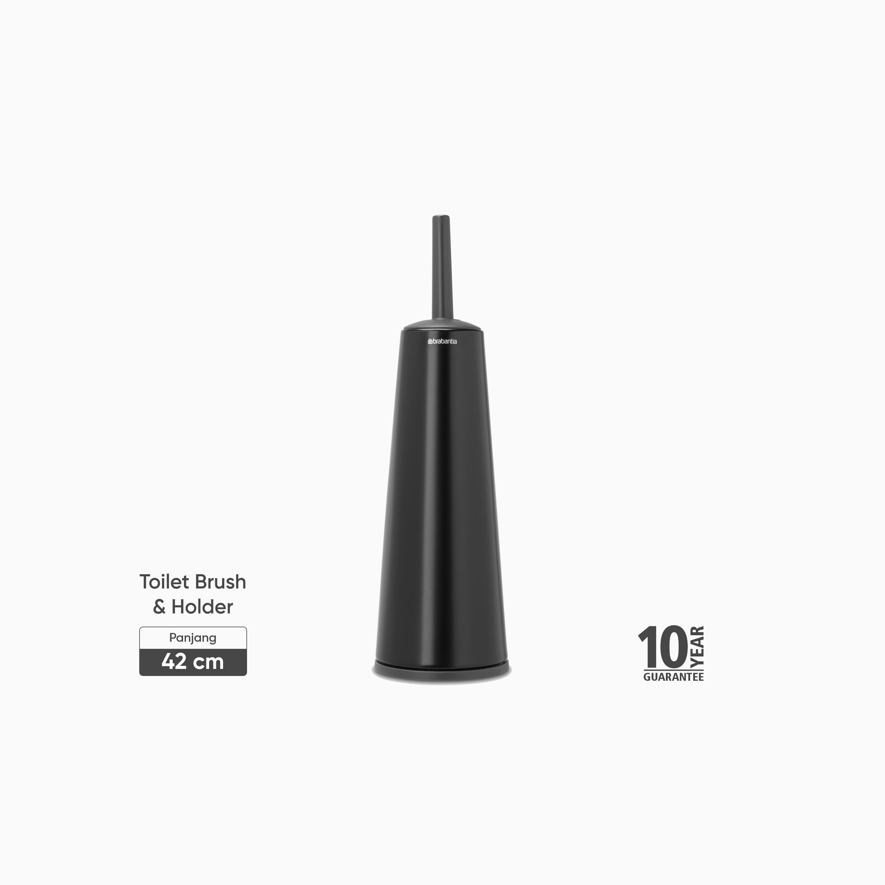 ReNew Toilet Brush and Holder - Matt Black