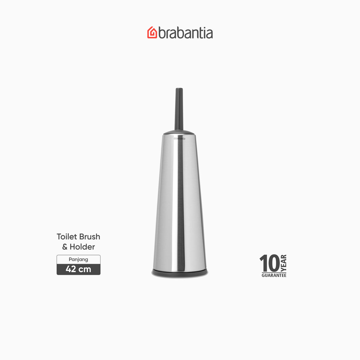 ReNew Toilet Brush and Holder - Matt Steel