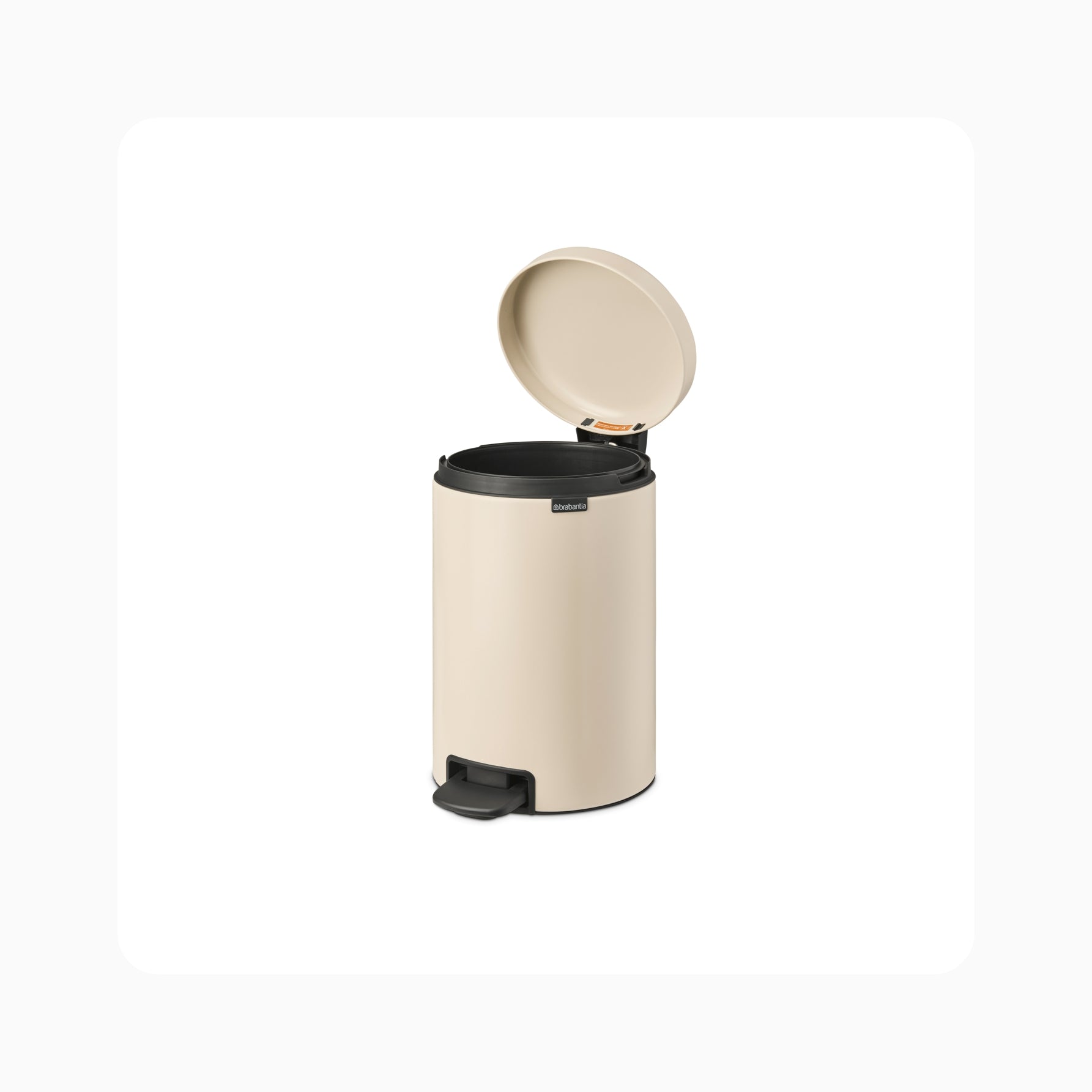 NewIcon Pedal Bin 12L - Soft Beige