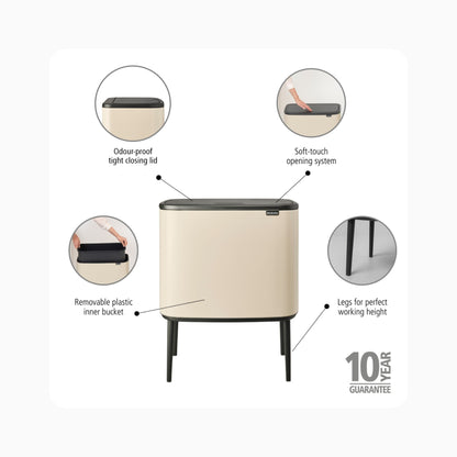 BO Touch Bin 36L - Soft Beige