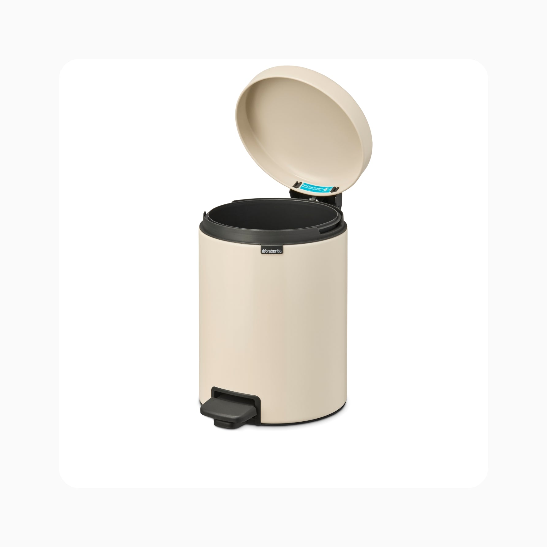 NewIcon Pedal Bin 5L - Soft Beige