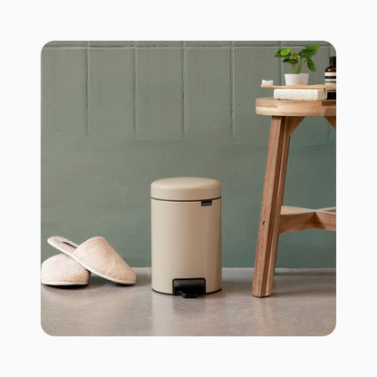 NewIcon Pedal Bin 5L - Soft Beige