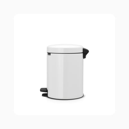 NewIcon Pedal Bin 5L - White