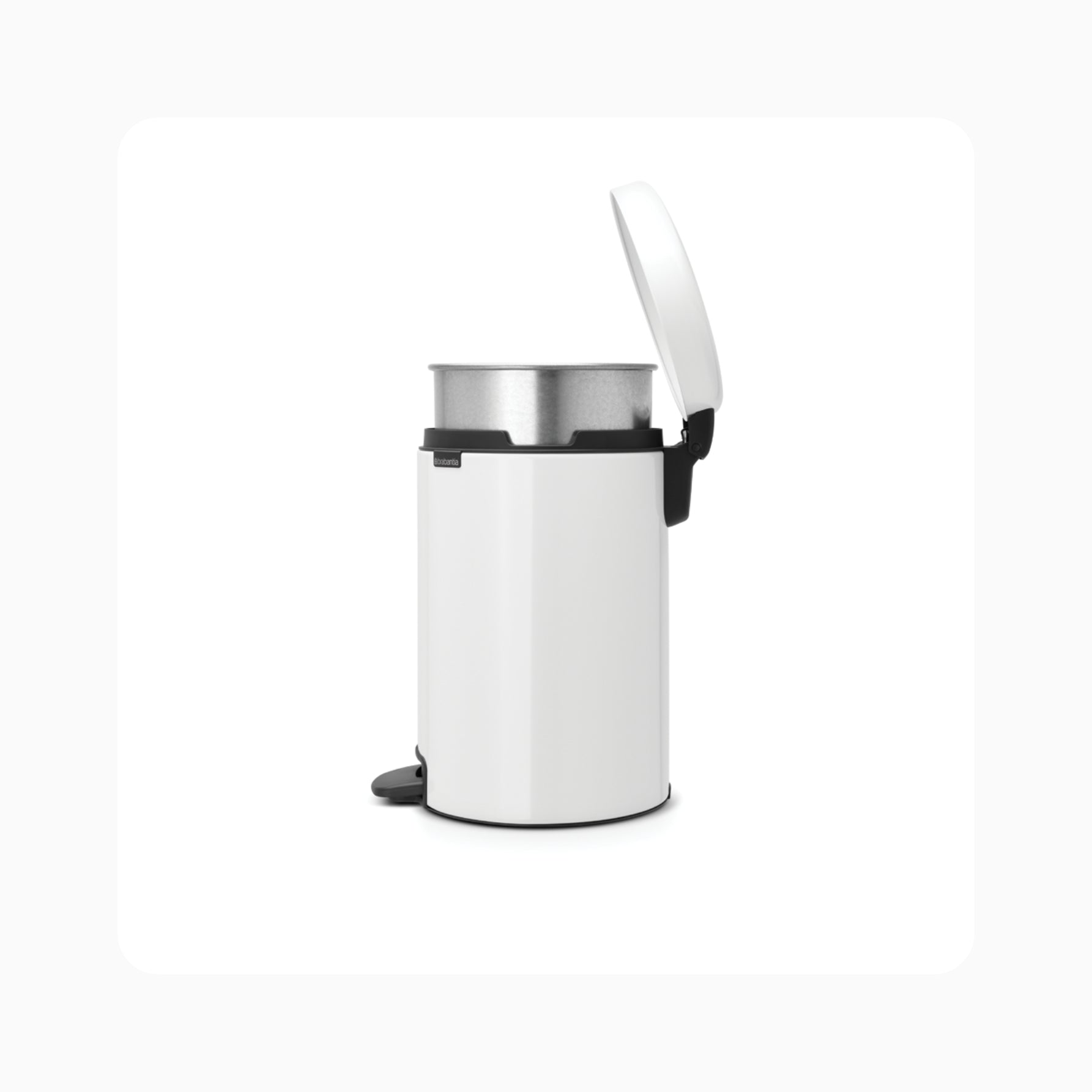 NewIcon Pedal Bin 12L - White