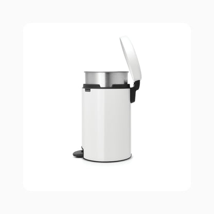 NewIcon Pedal Bin 12L - White