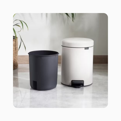 NewIcon Pedal Bin 5L - White