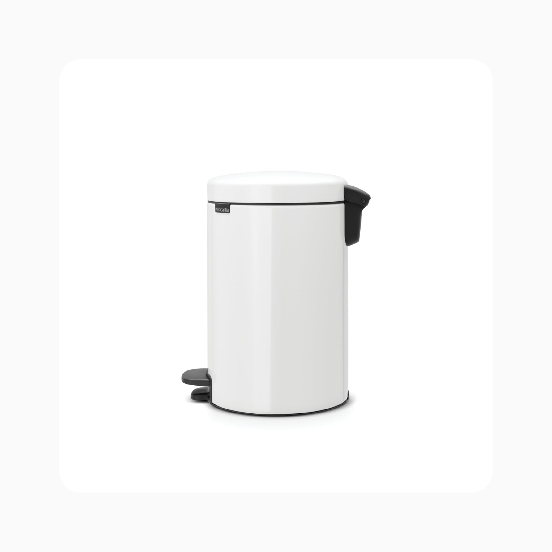 NewIcon Pedal Bin 12L - White