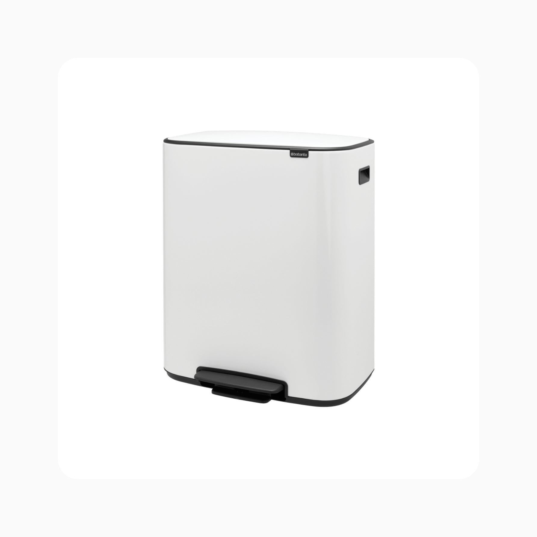 Bo Pedal Bin 60L - White