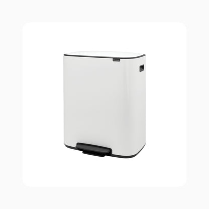 Bo Pedal Bin 60L - White