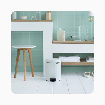 NewIcon Pedal Bin 5L - White