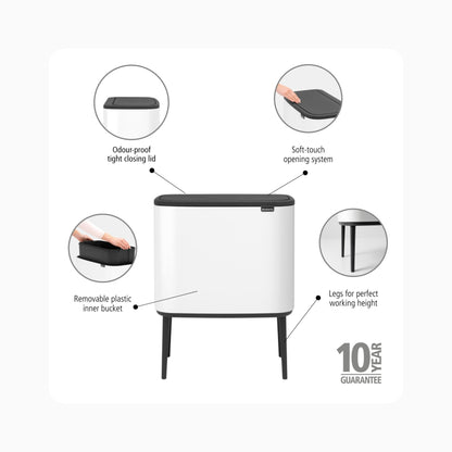 BO Touch Bin 36L - White